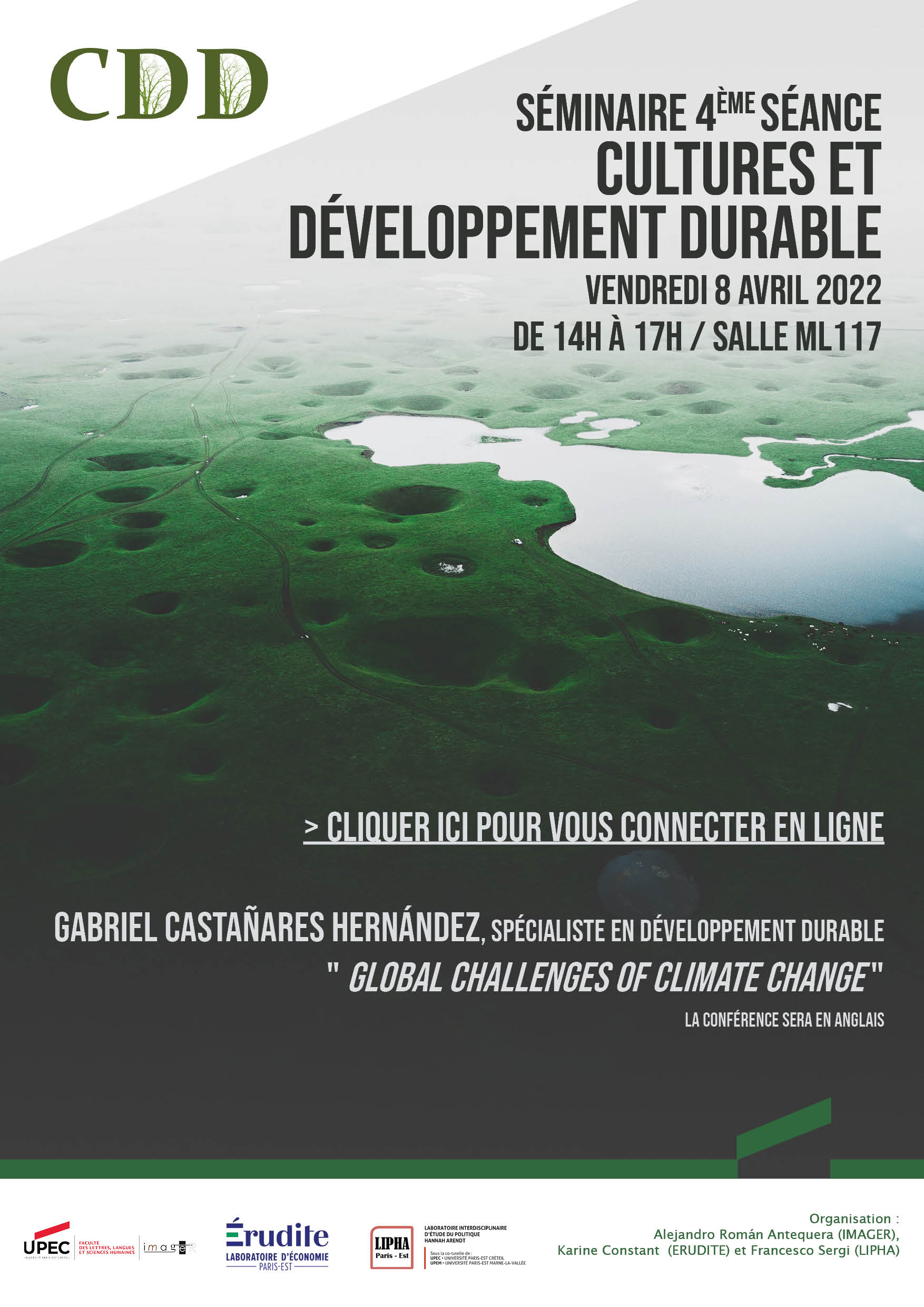 Affiche séminaire Cultures et développement durable séance 4