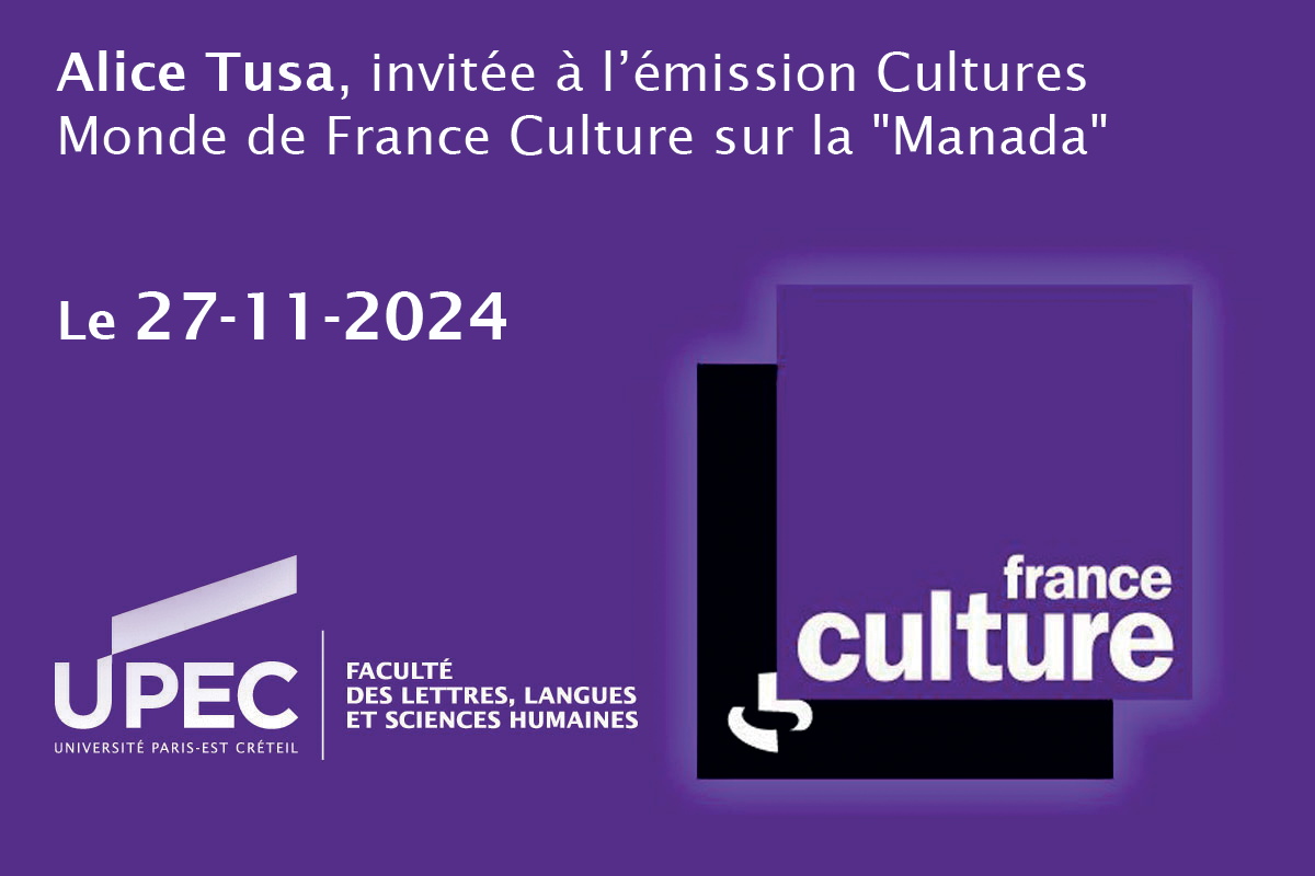 Alice Tusa invitée france culture 27.11