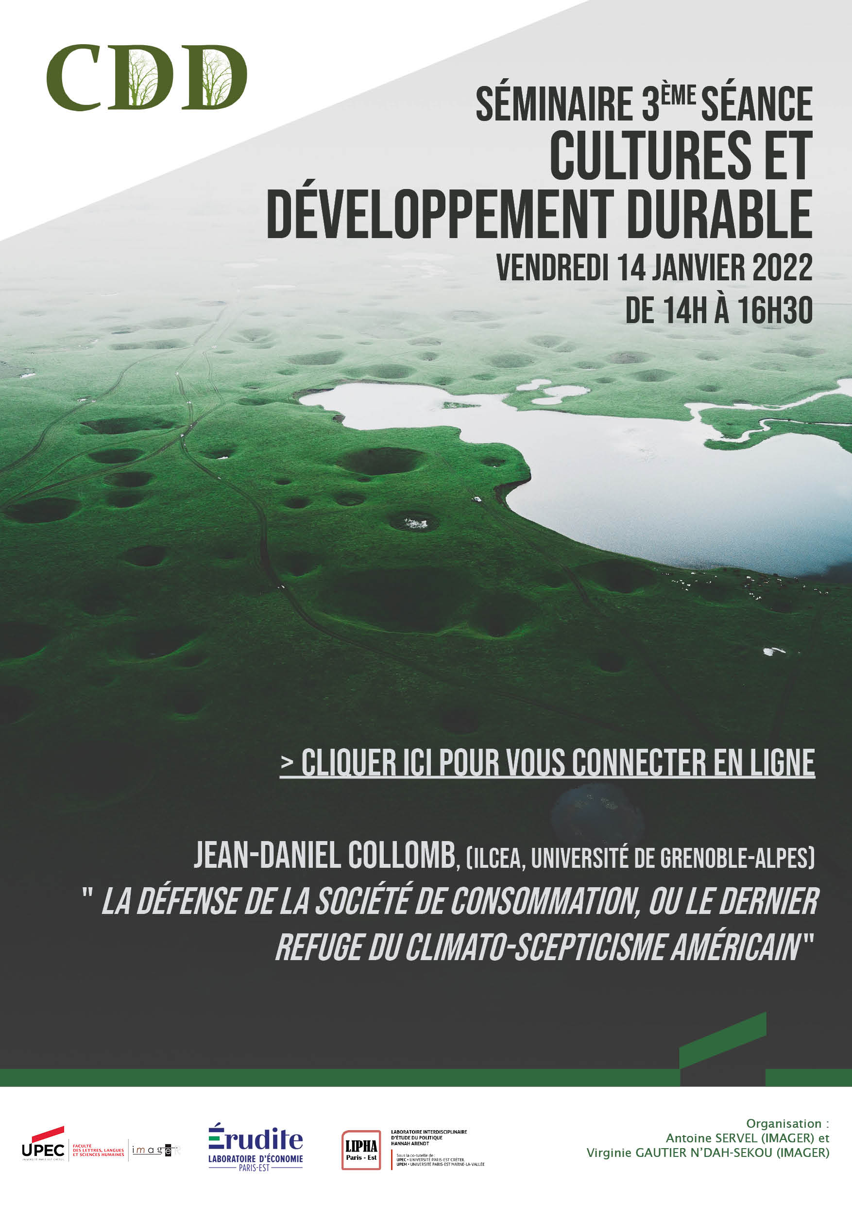 Affiche séminaire Cultures et développement durable séance 3